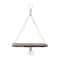 18" x 16" Hand Crafted Macrame Wall Hanging with Wooden Shelf